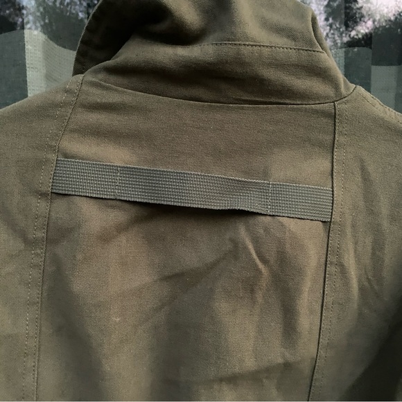 UNM Canvas Utility Jacket Size Large Full Zip+Snap Multi-Pocketed Tan - Picture 15 of 16
